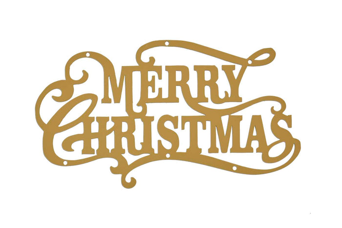 Merry Christmas, Wreath Decoration, Gold