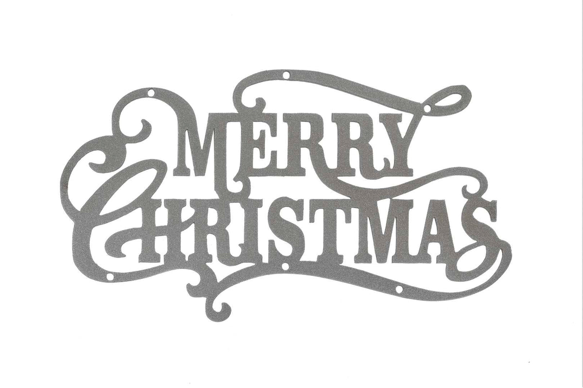Merry Christmas, Wreath Decoration, Silver