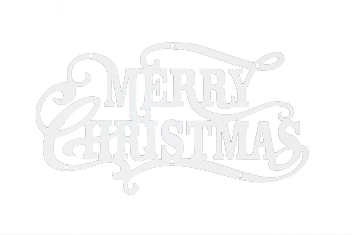 Merry Christmas, Wreath Decoration, White