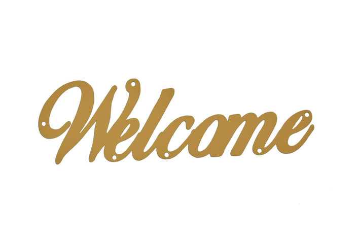 Welcome, Wreath Decoration, Gold