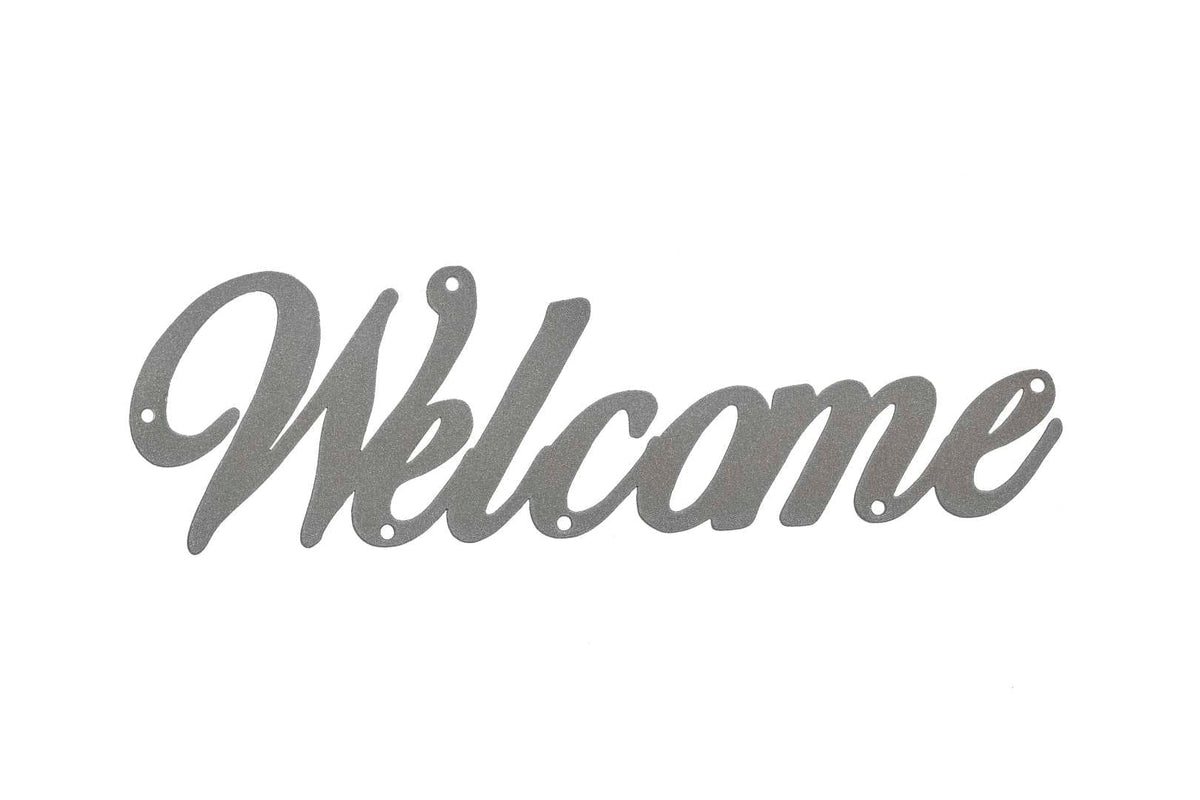Welcome, Wreath Decoration, Silver