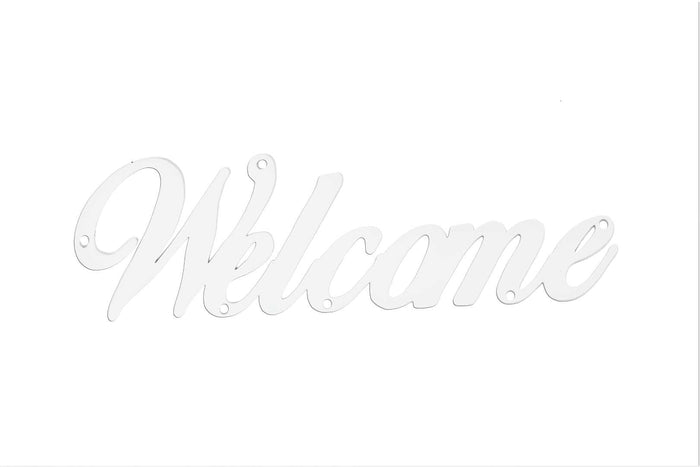 Welcome, Wreath Decoration, White